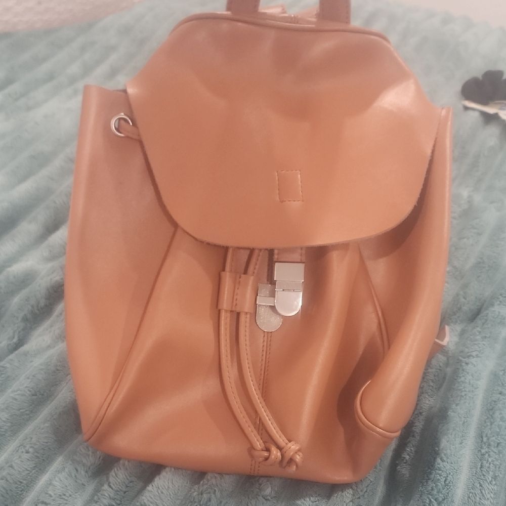 Camel Colab Leather Women's Backpack